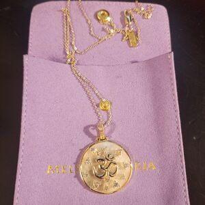 Melinda Maria Gold Zodiac Medallion Taurus Pendant Necklace